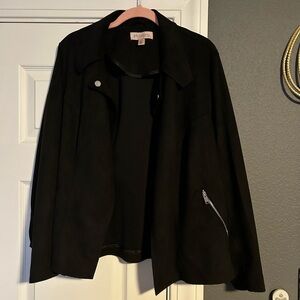 Philosophy Black Women's Blazer with Zipper Detail